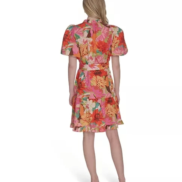 Vince Camuto Pink Floral Mini Dress - Picture 1 of 6